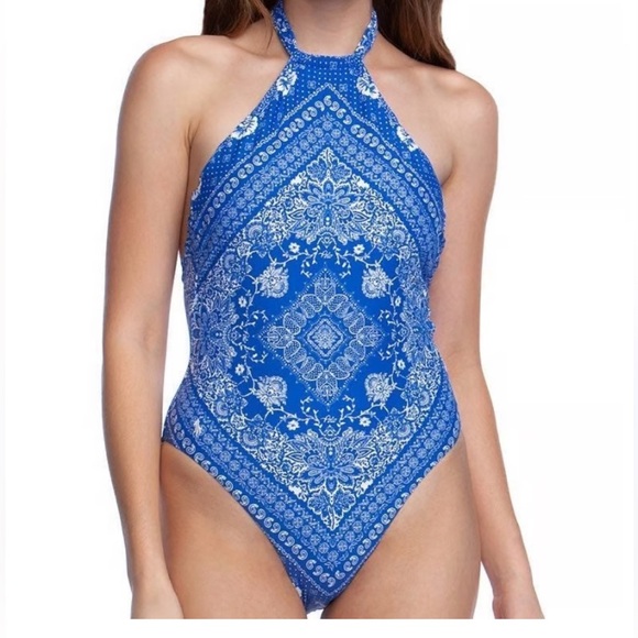 Ralph Lauren Other - Ralph Lauren Blue and White Halter Swimsuit
